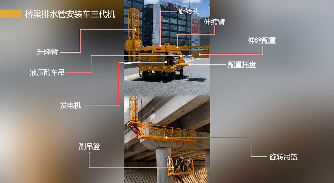 橋梁排水管安裝車(chē)